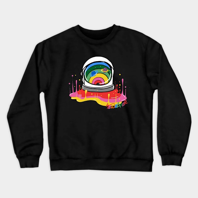 Trippy Spaceman Crewneck Sweatshirt by ms_wearer